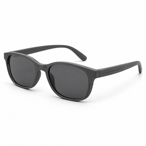 Sculpted Oval Sunglasses - Graphite Grey