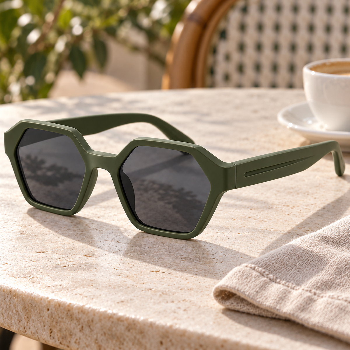 Sculpted Hexagon Sunglasses